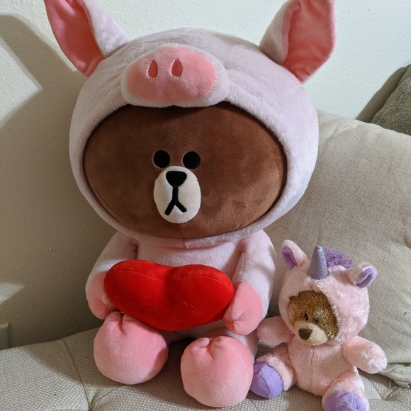 EUC LINE FRIENDS Teddy Bear with removable hoodie - Picture 2 of 8